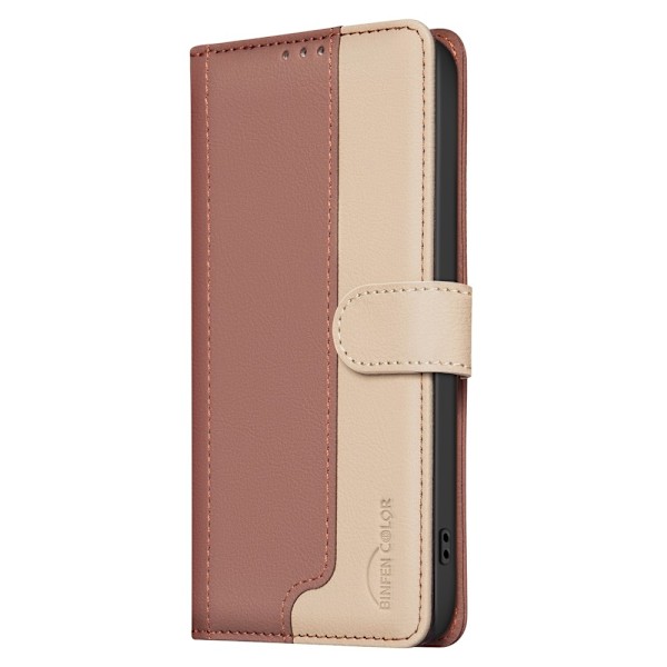 BINFEN Plånboksfodral till Xiaomi Redmi 14C Brun