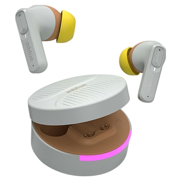 MBLUE AR03pro ANC Noise Cancellation Bluetooth 5.3 Earbuds Low Latency Gaming Hörlurar - Grå grå