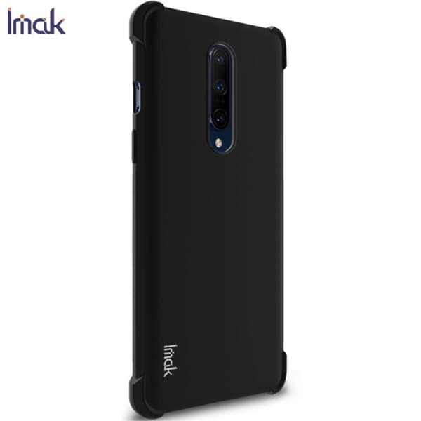 IMAK Soft TPU Kansi with Näytönsuoja - OnePlus 8 - Musta Transparent