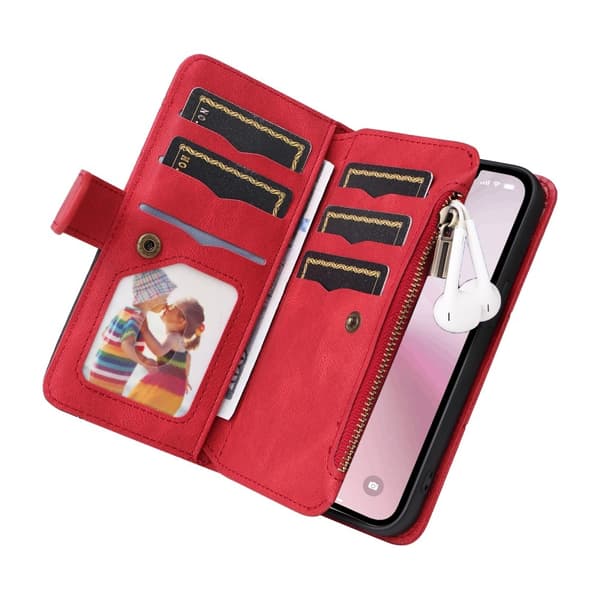KS Lommebok-deksel til iPhone 17e / 16e Red