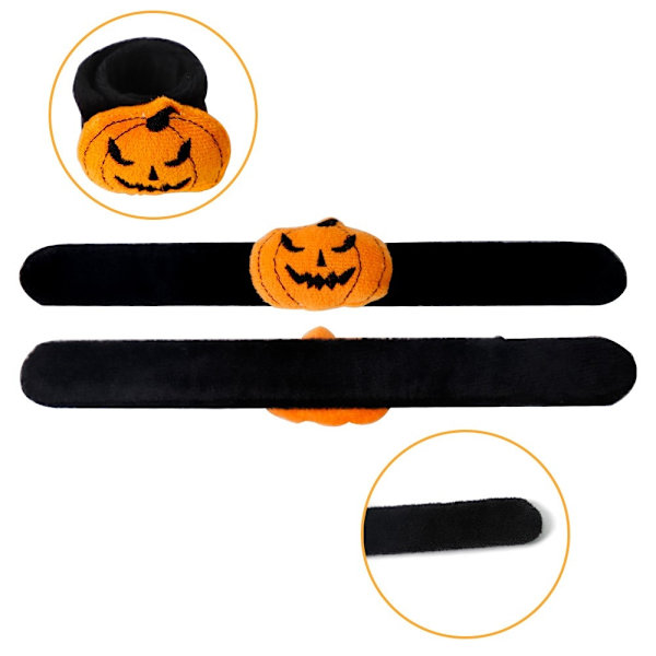 Halloween Slap Band Armbånd - Edderkopp Orange