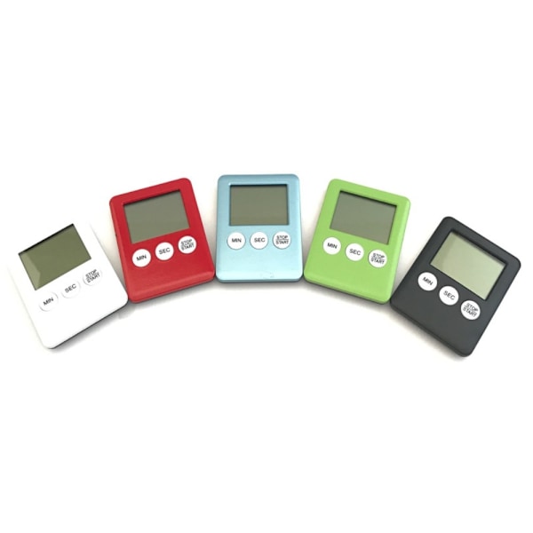 Tynd Køkken Timer Timer Storskærm Digital Magnetisk Nedtælling - Sølv Silver