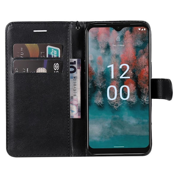 Telefonfodral för Nokia C12 plånboksfodral Mobilfodral Svart