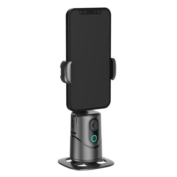 Geststyrd AI Intelligent Auto Tracking Telefongimbal Bluetooth fjärrkontroll Svart