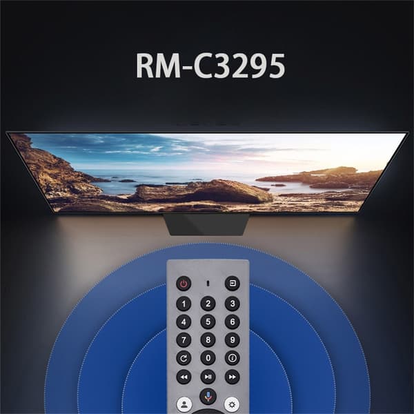 Fjärrkontroll Ersättning för RM-C3295 För JVC TV Röst aktiverad grå