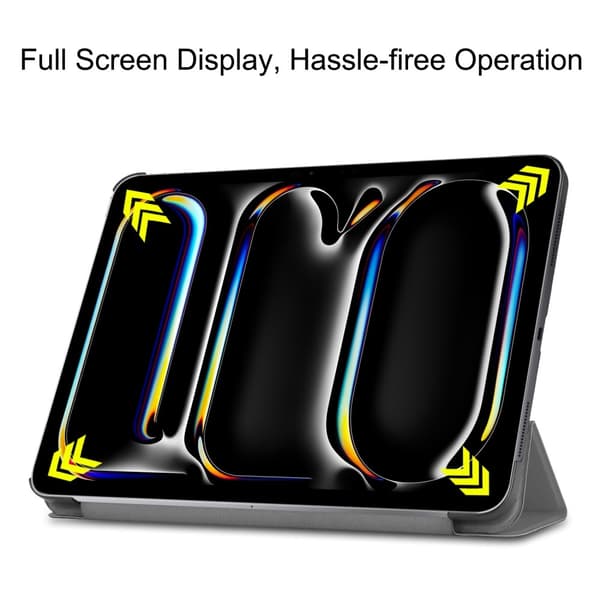 Til iPad Pro 11 (2024) Etui Tre - fold Stativ Tablet Cover - Grå Grey
