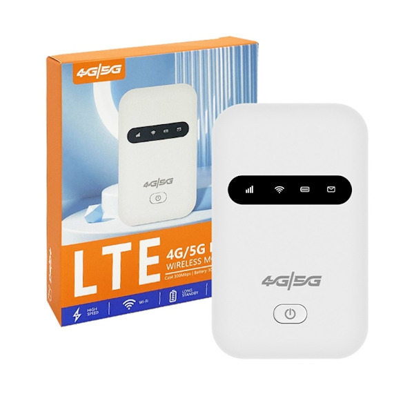 M26-E eurasisk version WiFi mobil router 4G trådløs understøtter forbindelse til 10 enheder White