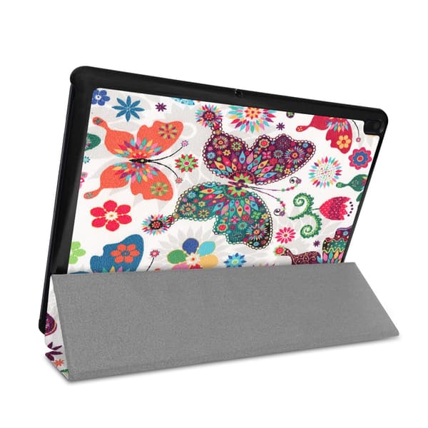 Pattern Printing Tri - fold Stand Kansi Lenovo Tab E10 - Butterfly Multicolor