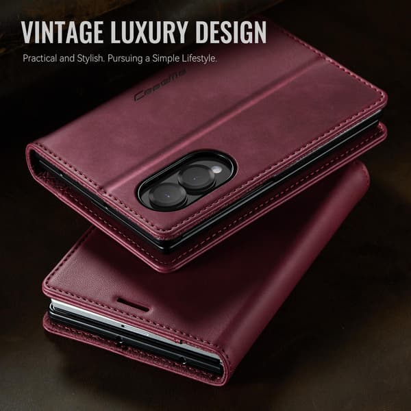 CASEME Telefonlommebokdeksel til Samsung Galaxy Z Fold8 Red