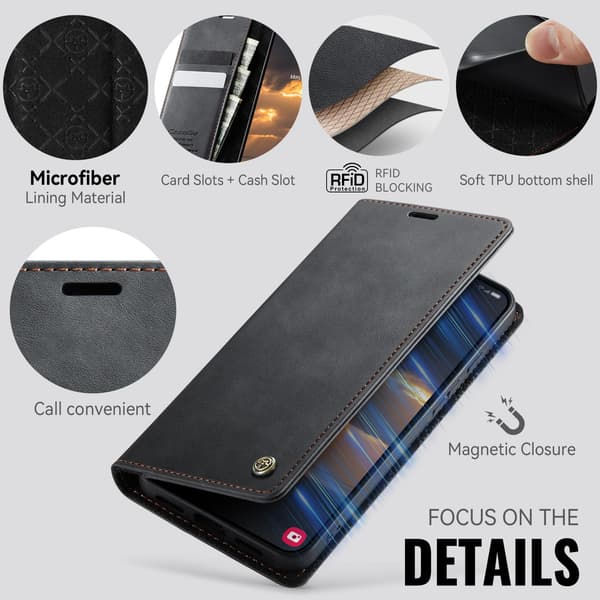 CASEME Lommebokdeksel til Google Pixel 11 Pro XL Black