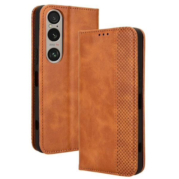 Lompakkoteline Käännettävä Puhelinkotelo Xperia 1 VI Brown