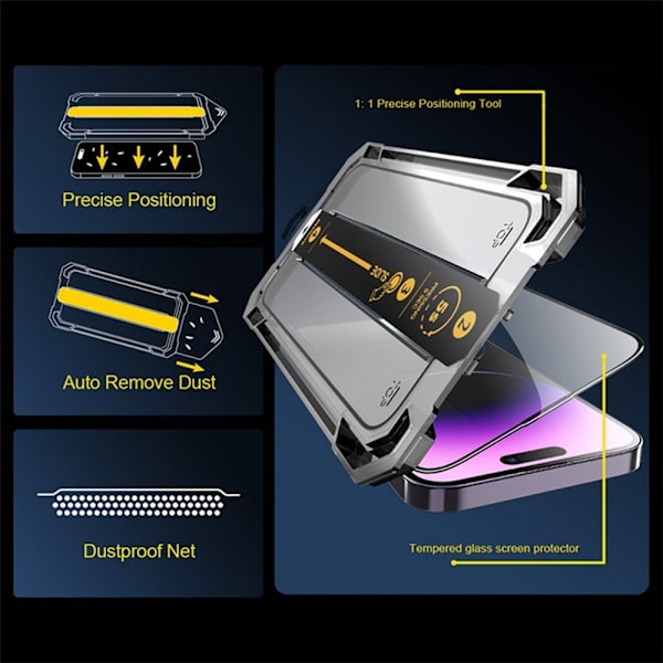 iPhone 15 Pro Max Anti-spy Privacy Tempered Glass -näytönsuoja Transparent