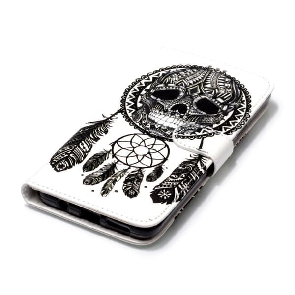 Samsung Galaxy S9 Plus Lompakkokotelo - Skull Dream Catcher Multicolor
