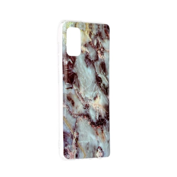 Marble Pattern IMD TPU Soft Back Case for Samsung Galaxy A41 - Style E Black