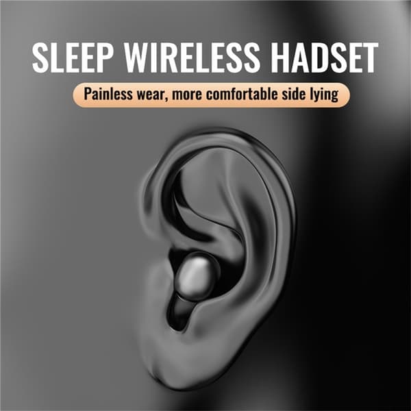 Trådløse hovedtelefoner In-Ear HiFi Stereolyd Bluetooth -Sleep HD Baslyd - Sort Black