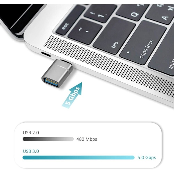 USB C - USB-sovitin USB-C - USB 3.0 -sovitin OTG MacBook Prolle MacBook Air iPad Prolle ja muille tyypin C laitteille Black