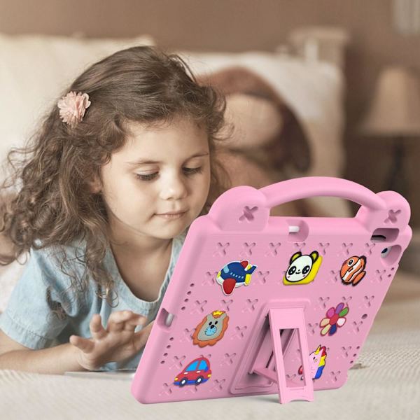 Apple iPad 10.2 2021 2020 2019 Stødsikker EVA-skumstativskal - Lyserød Pink