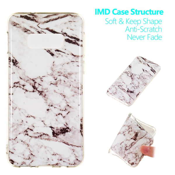 Marble Pattern IMD TPU Soft Back Case for Samsung Galaxy S10e - Style B Black