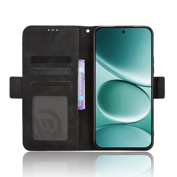 Xiaomi Redmi Note 15 Pro 5G Case -lompakkokotelolle Shell Phone Case Extra Card - musta Black