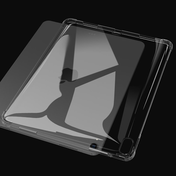 För iPad Air 11 (2024) Transparent Surfplattfodral TPU Baksidesskydd Transparent