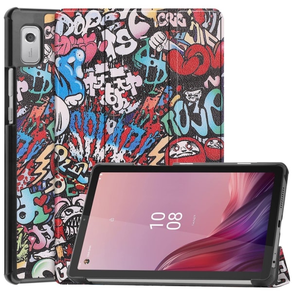 Tri-fold Fodral till Lenovo Tab M9 - Graffiti multifärg