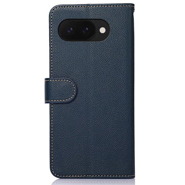 HAZNEH Google Pixel 9A Lompakkokotelo Litchi-kuvio Puhelinkotelo Blue