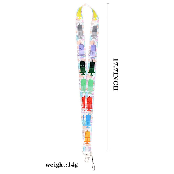Nøkkelbånd Halsrem Anti-drop Lanyard for mobiltelefonnøkler Multicolor