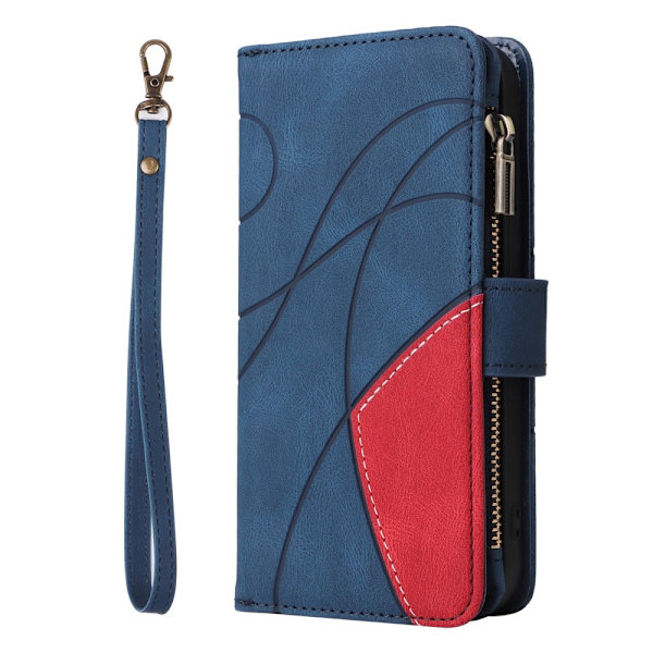KT Wallet Case til Xiaomi Redmi 13C - Blå-Rød Blue