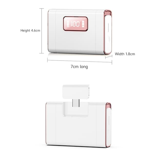 USB-C Trådlös Lavalier brusreducerande 2 mikrofoner laddningsfodral Vit+Svart Vit