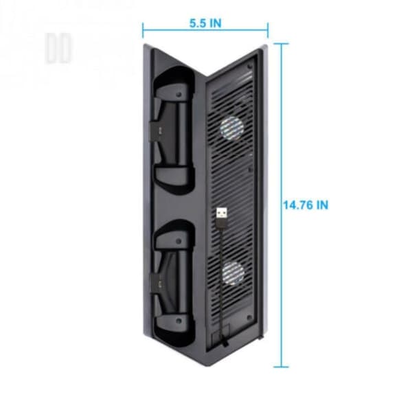 KJH PS4 Pro Opladningsstandkøler 4 i 1 Black