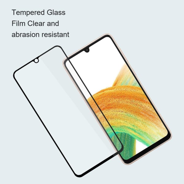 Samsung Galaxy A34 5G Amorus Heltäckande Härdat Glas 2-pack Transparent