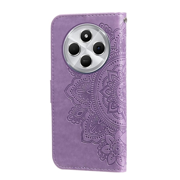 For Xiaomi Redmi 14C Case Wallet Floral Phone Cover Purple