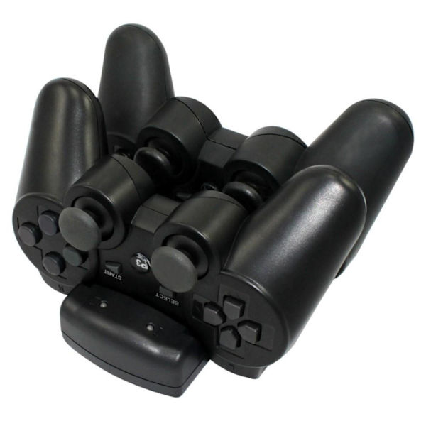 Playstation 3/PS3 Move kaksoislatausteline 2 in 1 Black