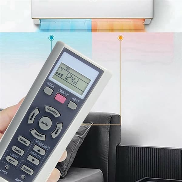 Fjärrkontroll Ersättning för YR-W08 för Haier Air Conditioner grå
