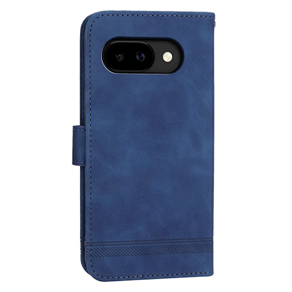 DIERFENG For Google Pixel 10a Wallet Case with Stand and Wrist Strap Blue