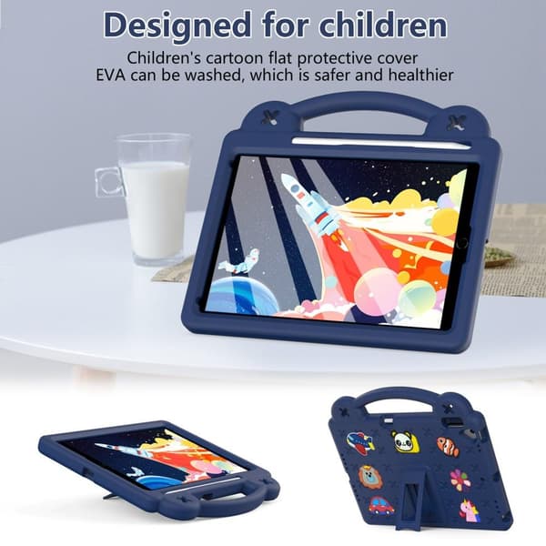 Apple iPad 10.2 2021 2020 2019 EVA Foam Stativdeksel - Mørkeblå Dark blue