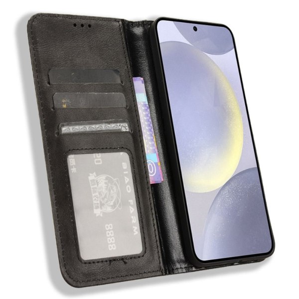 Wallet Stand Flip-telefonetui til Samsung Galaxy S24 Plus - Sort Black
