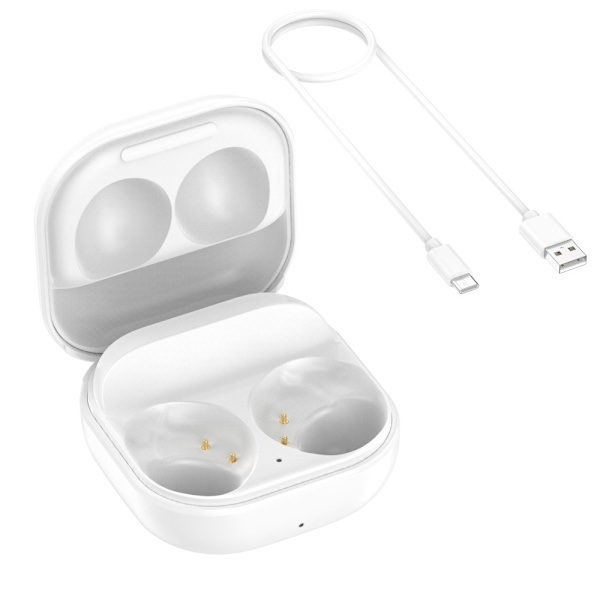 Docka för Samsung Galaxy Buds2 SM-177 Earbuds Laddningsfack Laddningskabel Vit