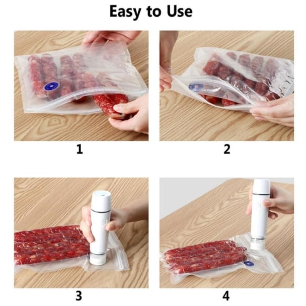 Food Vacuum Sealer USB-ladattava kannettava langaton 800mAh White
