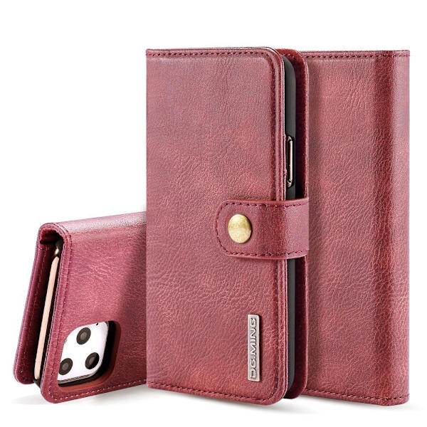 DG.MING iPhone 11 Pro Max Split Lommebok - deksel I Lær - Rød Red