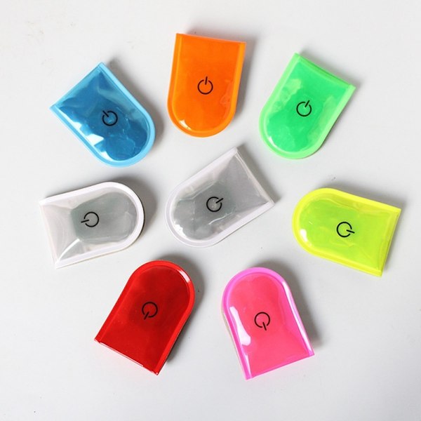 LED-lys Magnetisk Clip Sikkerhed Løb Nat Campingaktiviteter - Fluorescerende Green