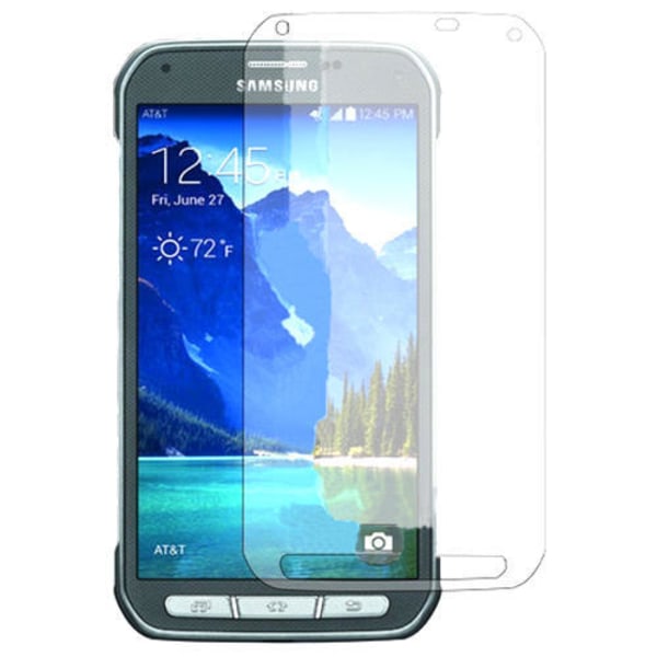 Samsung Galaxy S5 Active SM-G870 Skjermbeskytter x2 med Rengjøringsklut Transparent