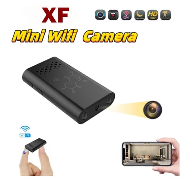 XF Mini langaton WiFi-valvontakamera Yönäkö Etävalvonta Android iOS Black