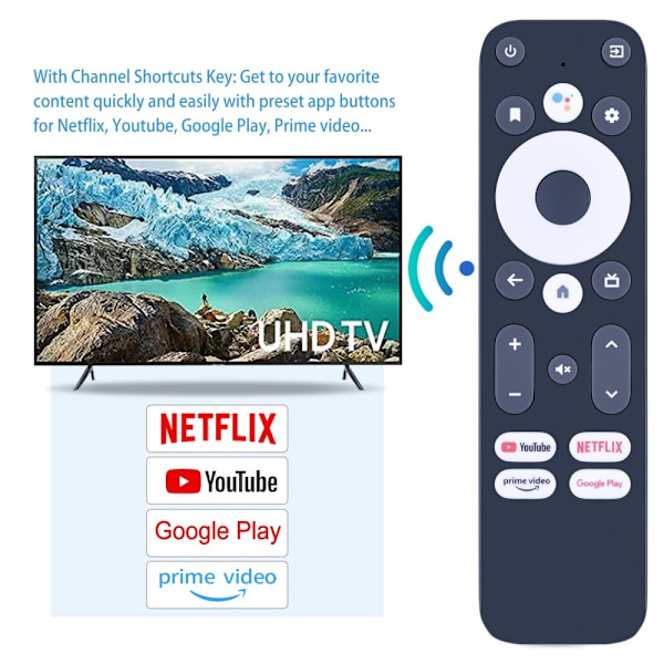 Fjärrkontroll Ersättning för Mecool KM2 Plus TV Set-Top Box Voice Funktion Svart