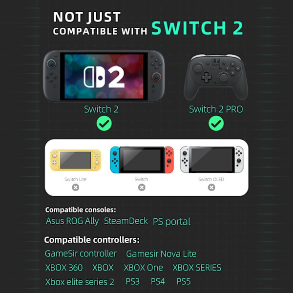 Kompatibel med Nintendo Switch 2 4 stk. Joy-Con tommelfingergreb - orange+blå Orange