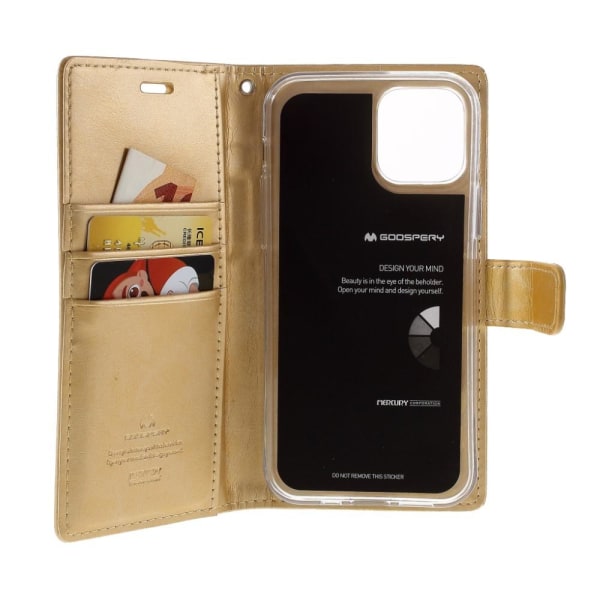 MERCURY GOOSPERY Blue Moon Wallet Case iPhone 12 Mini Gold Gold