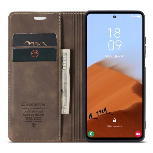 CASEME Plånboksfodral Samsung Galaxy S23 FE - Coffee Mörkbrun
