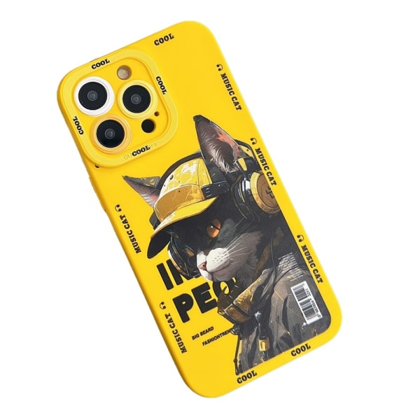 TPU-puhelinkotelon suojakuori iPhone 15 Pro Case Catille - Kelta Yellow