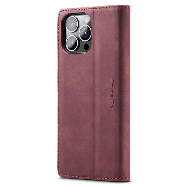 CASEME Retro Lompakkokotelo iPhone 15 Pro Max - Punainen Red
