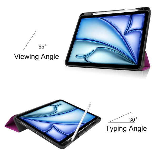 Till iPad Air 11 (2024) Slim fit tri-fold fodral Pennfack - Lila Lila